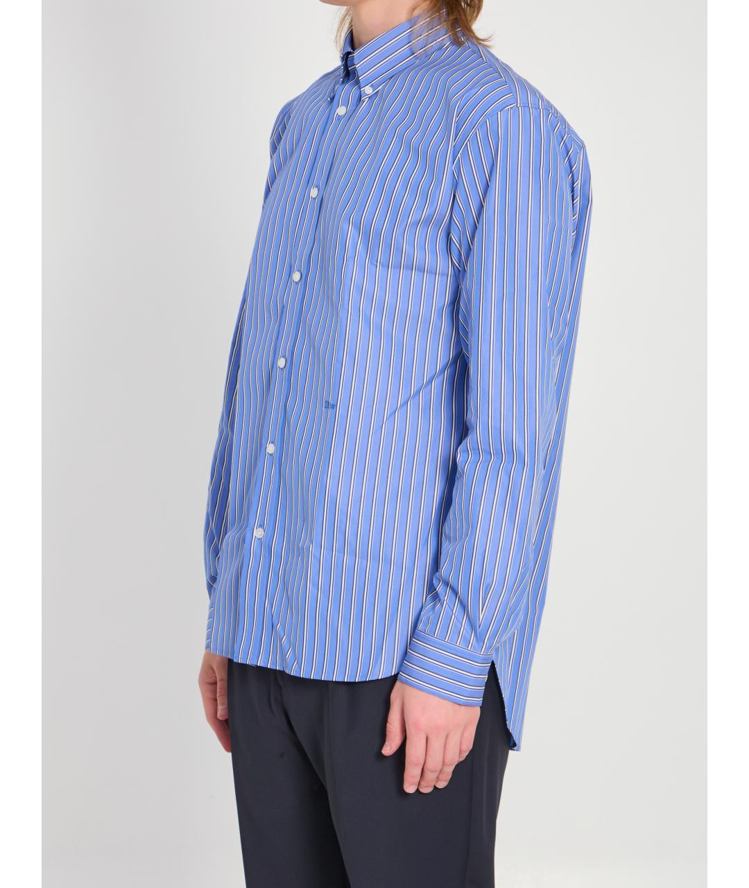 CHRISTIAN DIOR Синяя хлопковая классическая рубашка, фото 2