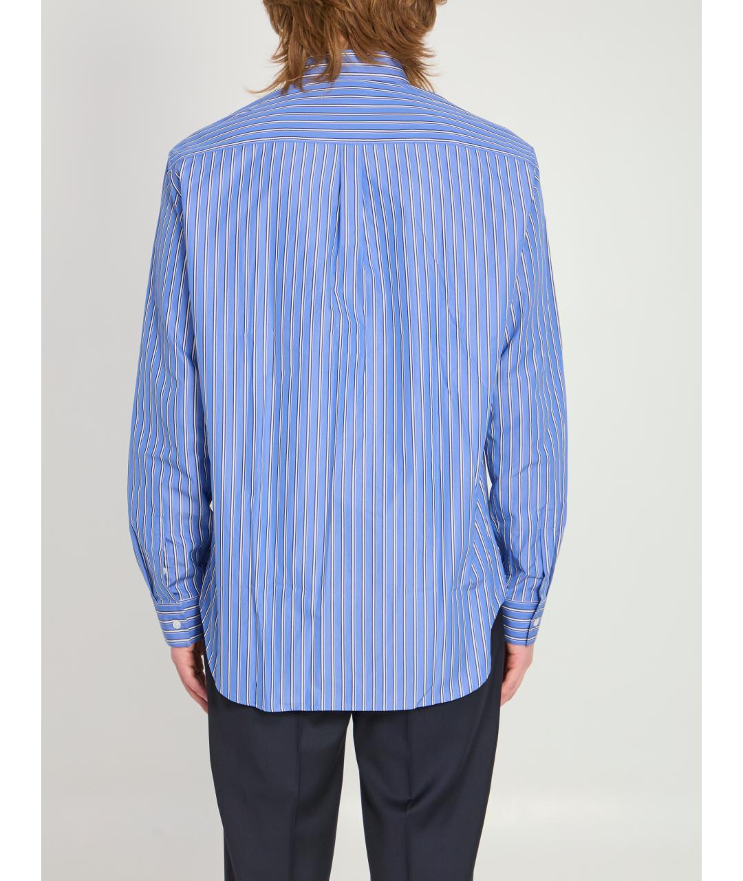 CHRISTIAN DIOR Синяя хлопковая классическая рубашка, фото 4