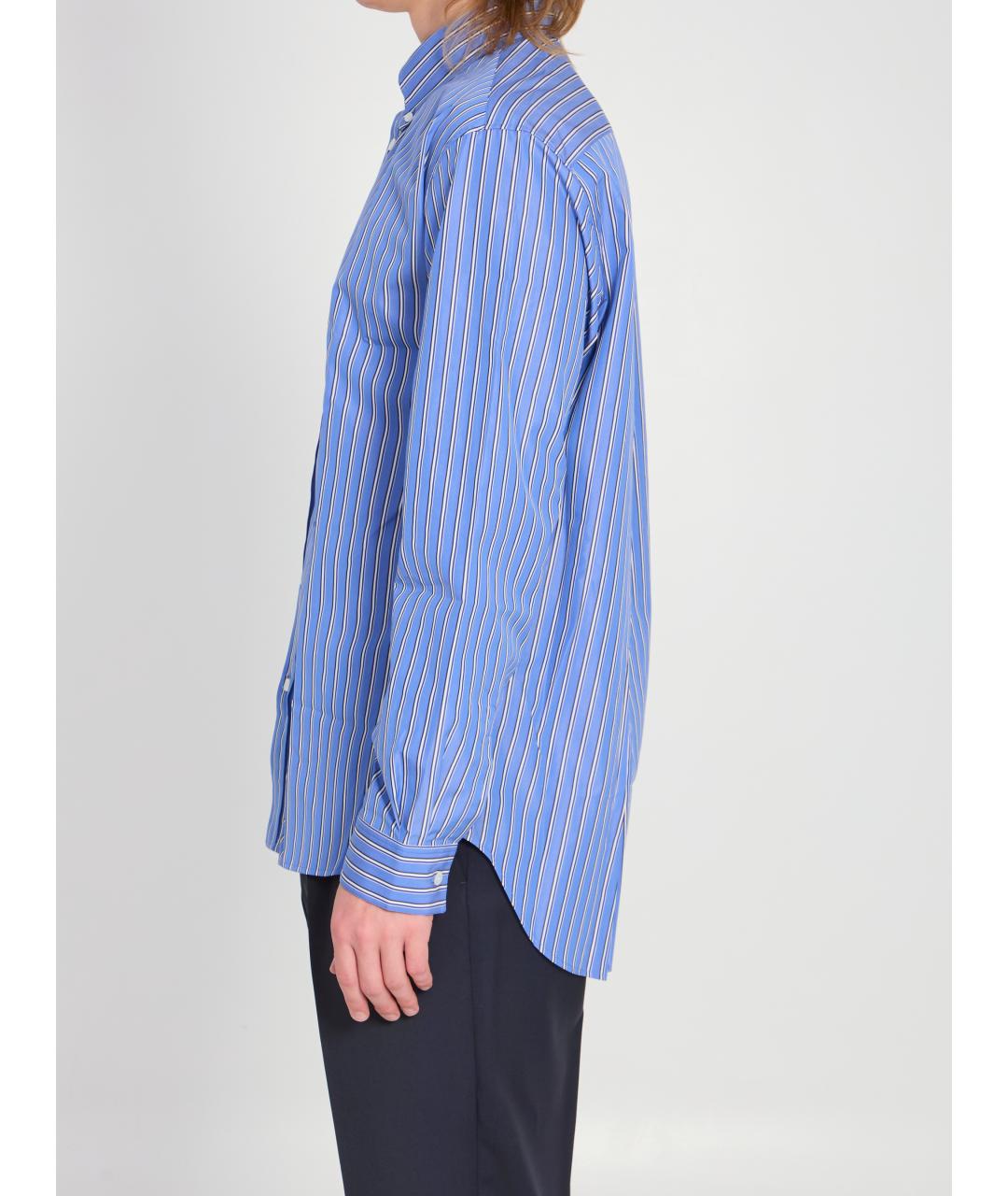 CHRISTIAN DIOR Синяя хлопковая классическая рубашка, фото 3