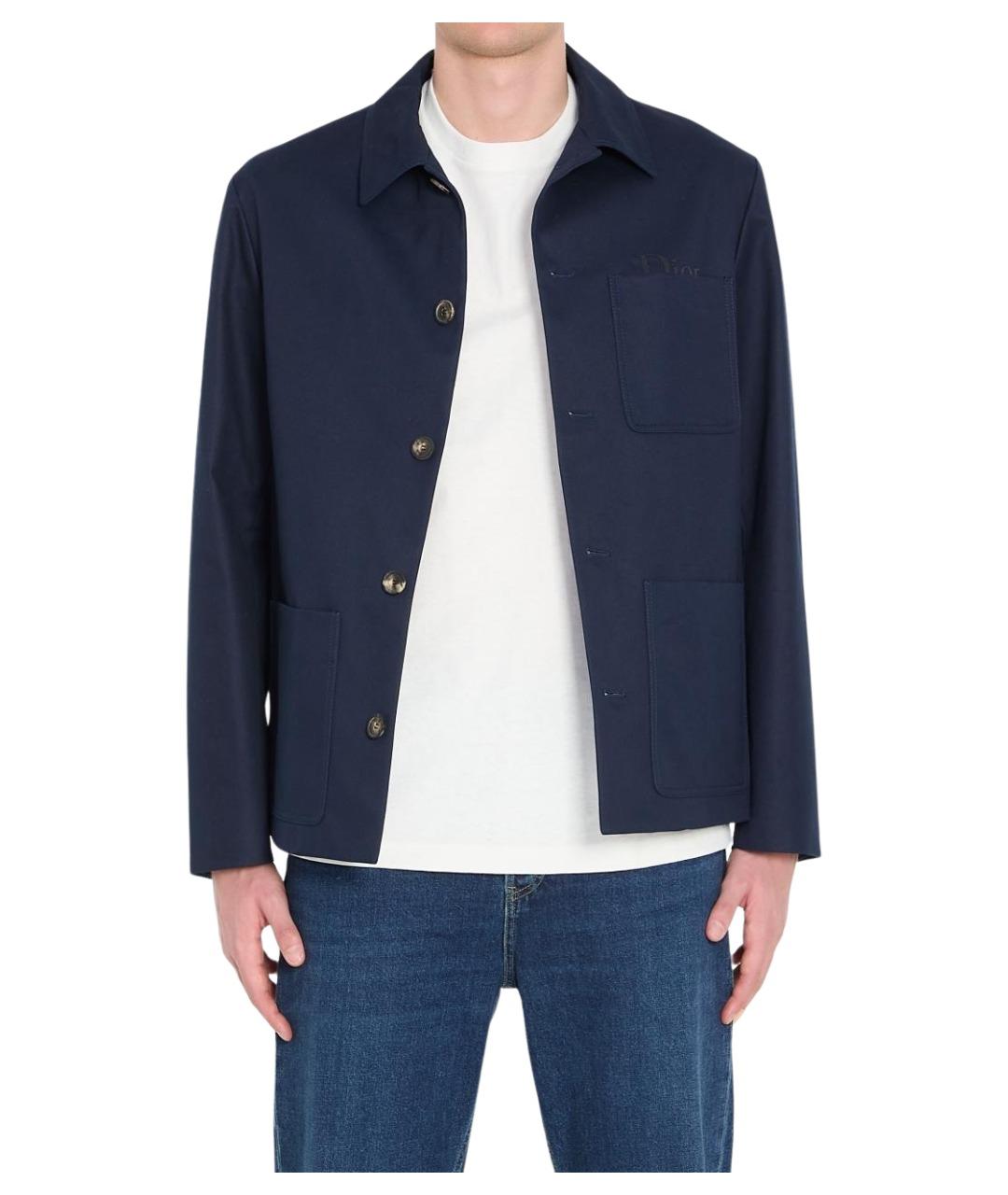 CHRISTIAN DIOR Синяя хлопковая куртка, фото 1