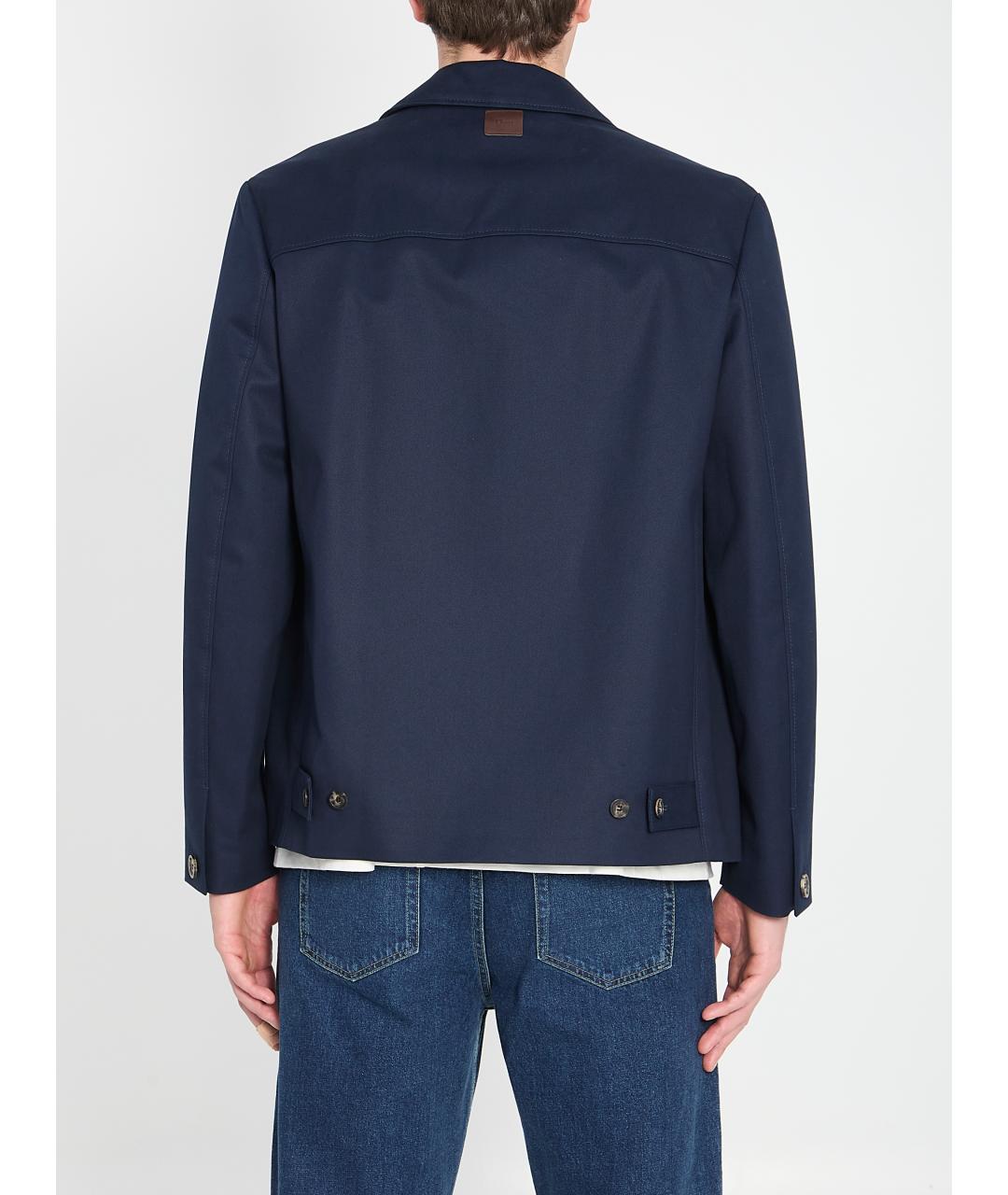 CHRISTIAN DIOR Синяя хлопковая куртка, фото 4