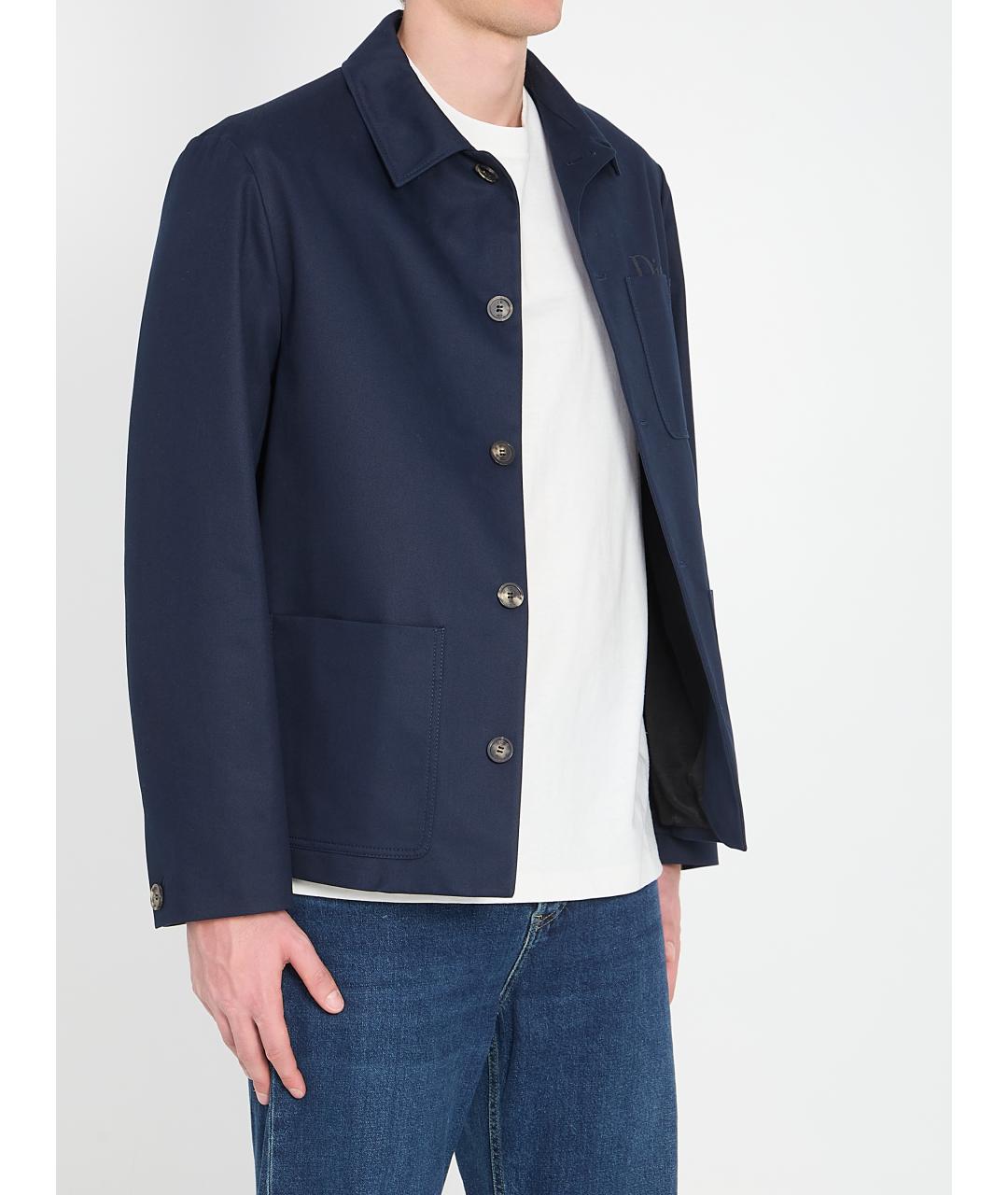 CHRISTIAN DIOR Синяя хлопковая куртка, фото 2