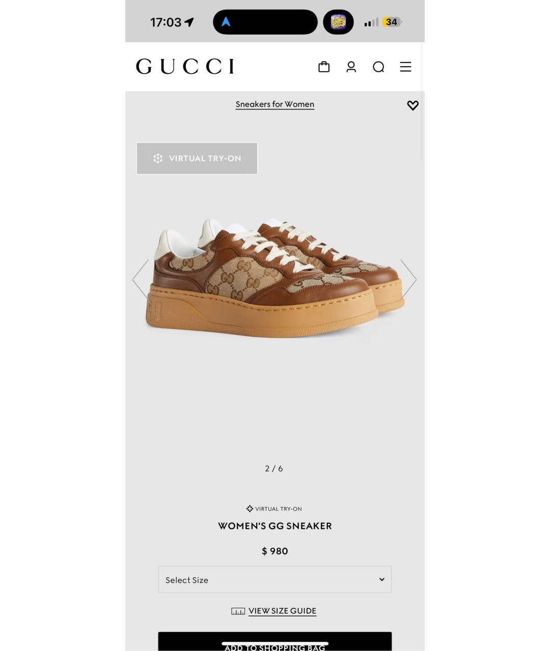 GUCCI Коричневые кожаные кроссовки, фото 7