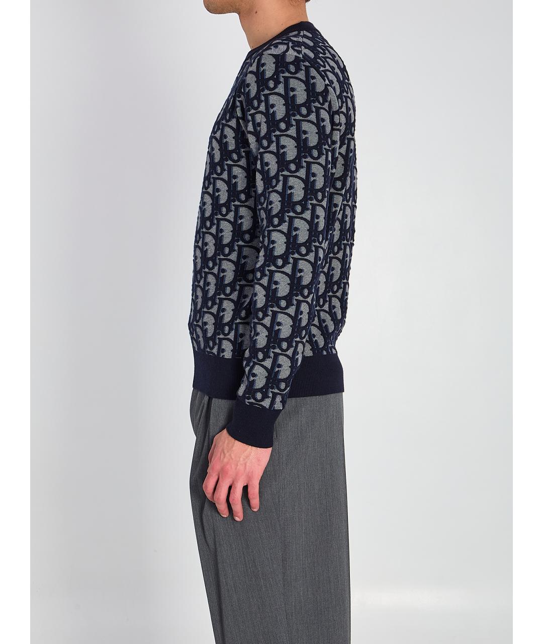 CHRISTIAN DIOR Синий хлопковый джемпер / свитер, фото 3