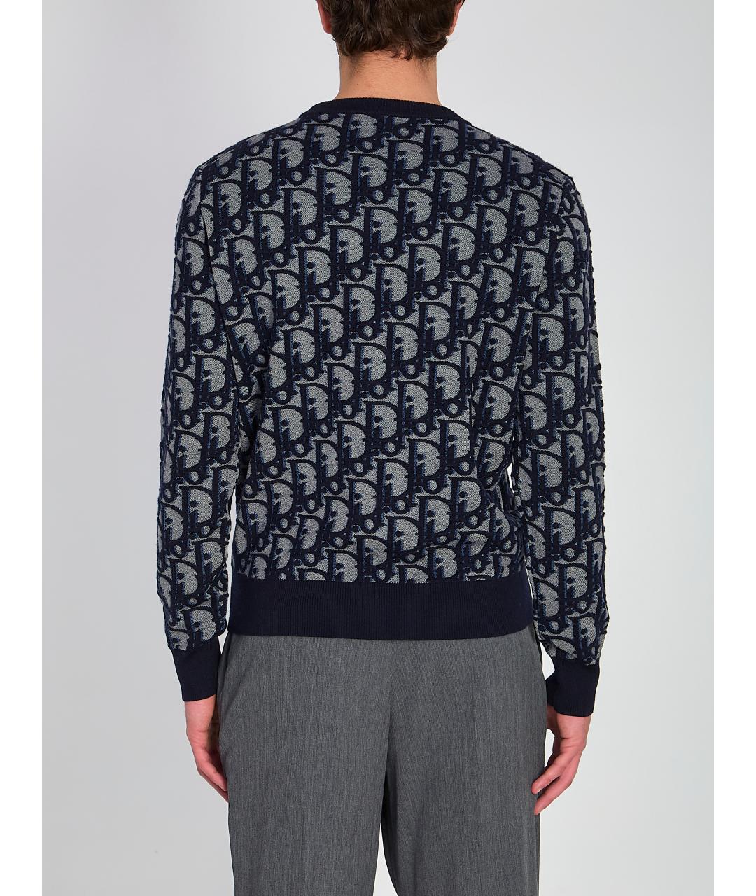 CHRISTIAN DIOR Синий хлопковый джемпер / свитер, фото 4