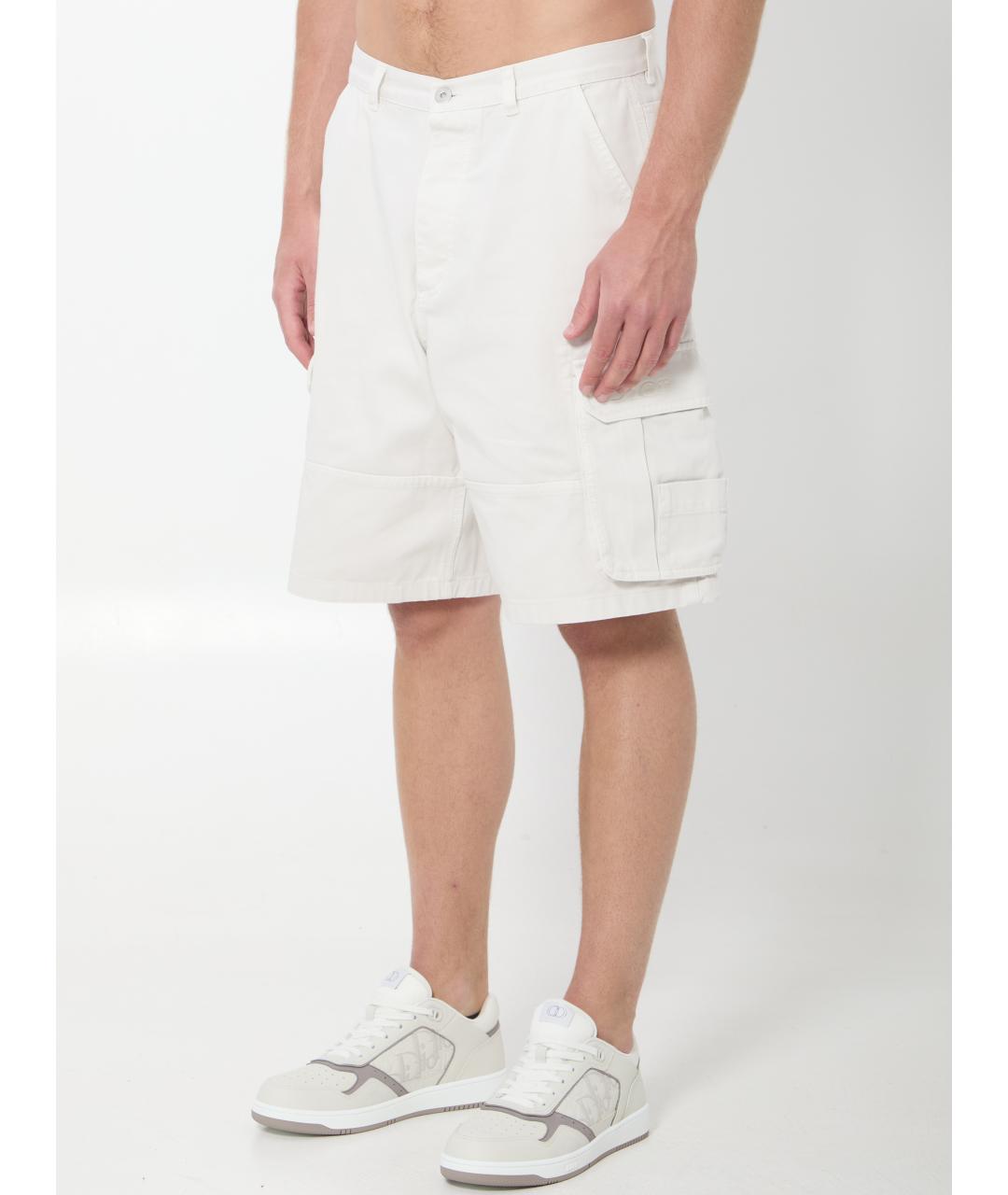 CHRISTIAN DIOR Белые хлопковые шорты, фото 2