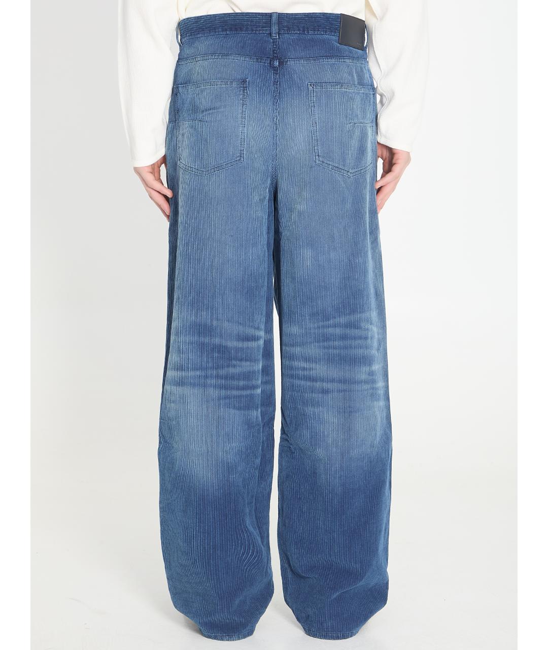 CHRISTIAN DIOR Синие хлопковые повседневные брюки, фото 4