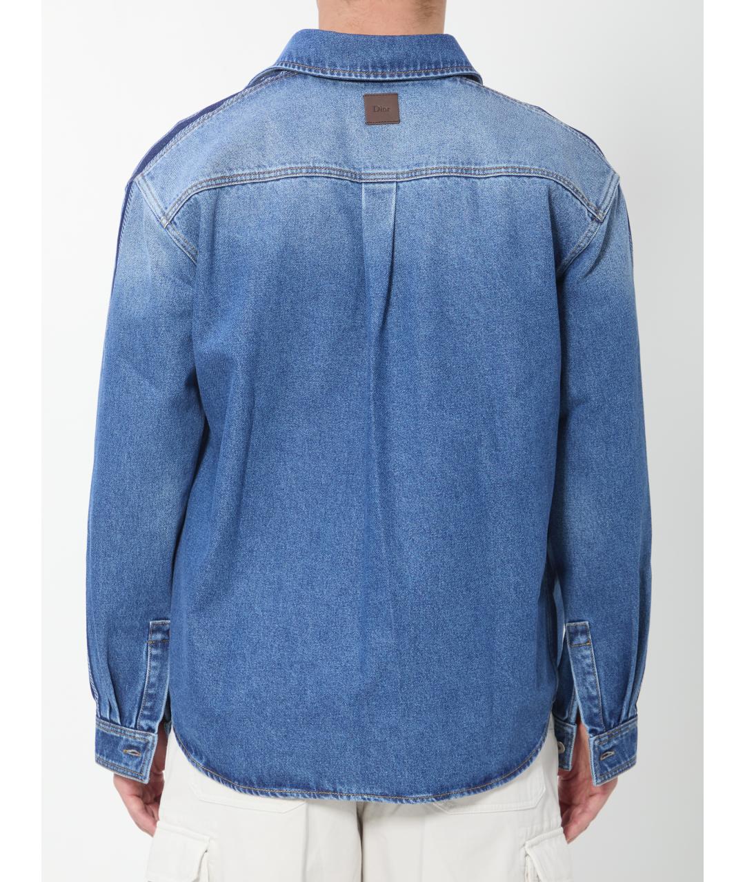 CHRISTIAN DIOR Синяя хлопковая куртка, фото 4