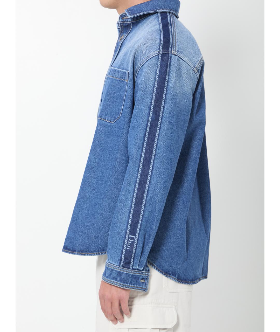 CHRISTIAN DIOR Синяя хлопковая куртка, фото 3