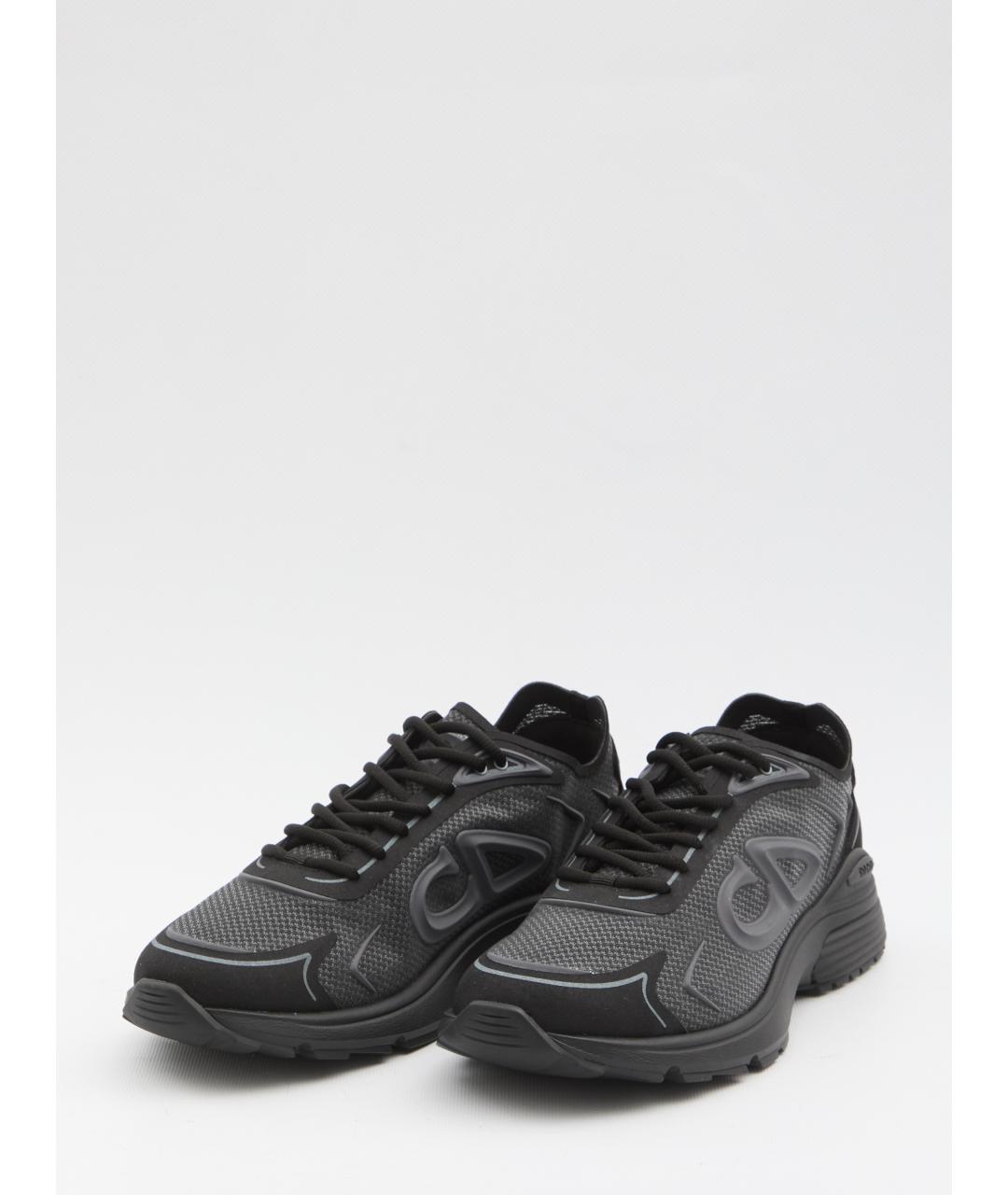 CHRISTIAN DIOR Черные синтетические низкие кроссовки / кеды, фото 2