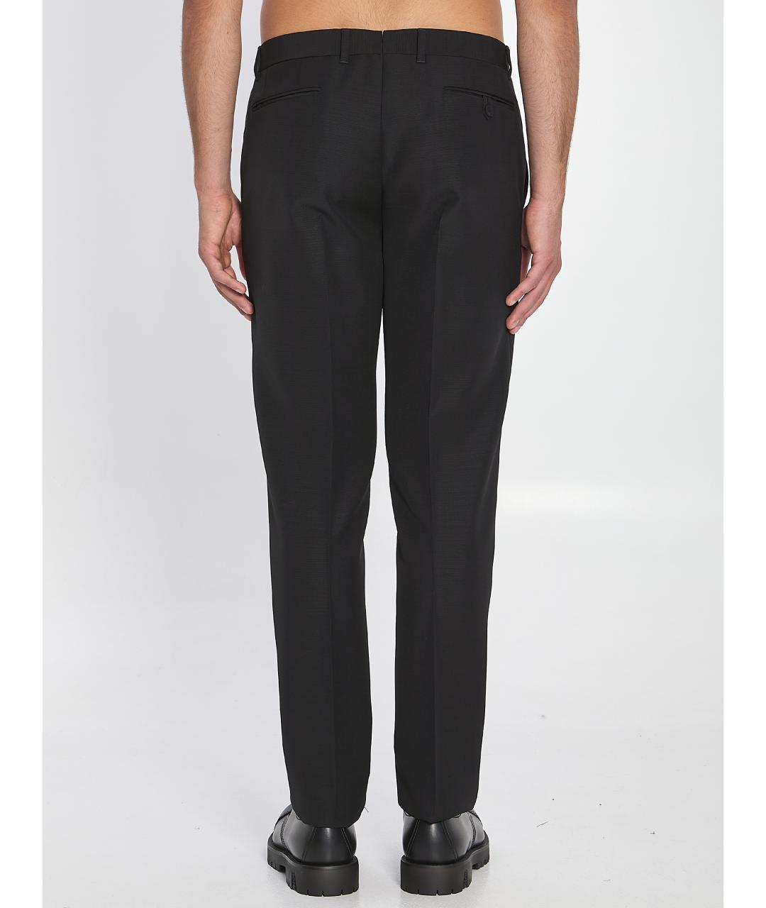 CHRISTIAN DIOR Черные шерстяные повседневные брюки, фото 4