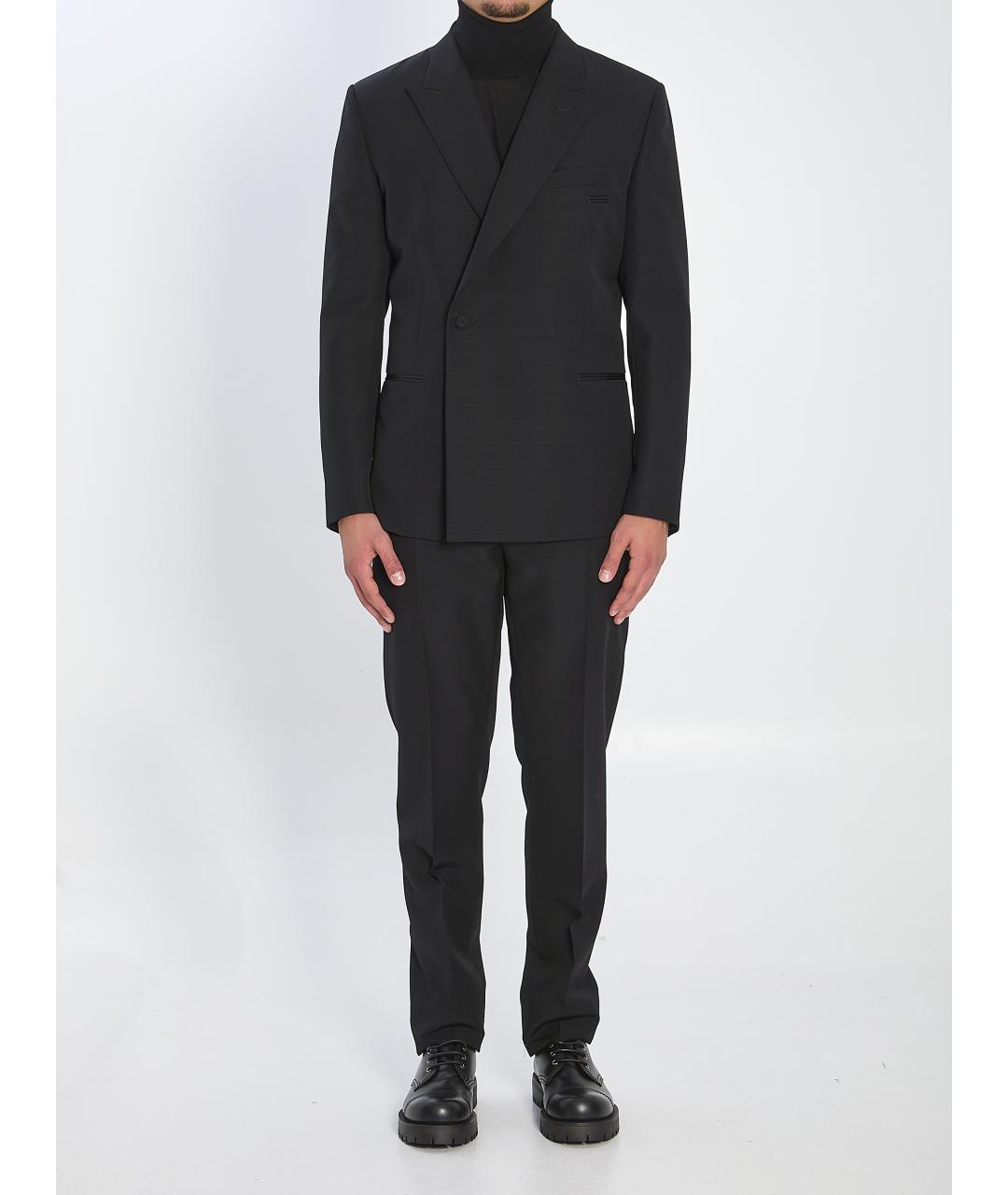 CHRISTIAN DIOR Черные шерстяные повседневные брюки, фото 5