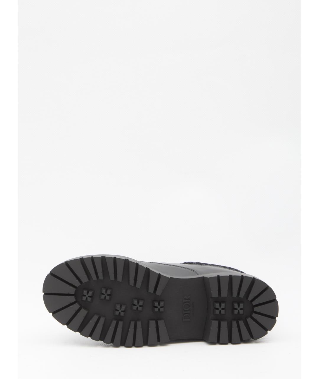 CHRISTIAN DIOR Черные кожаные низкие ботинки, фото 4