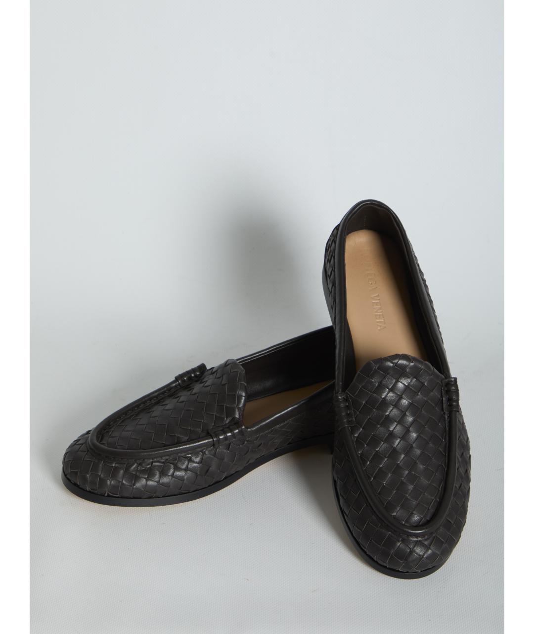 BOTTEGA VENETA Коричневые кожаные лоферы, фото 5