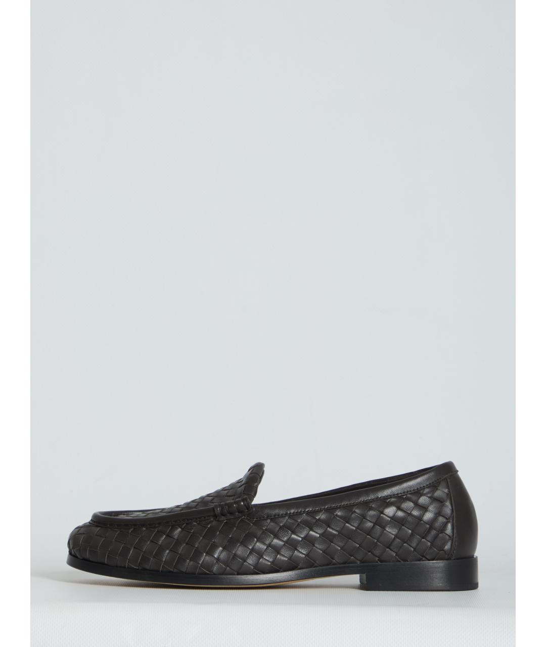 BOTTEGA VENETA Коричневые кожаные лоферы, фото 4