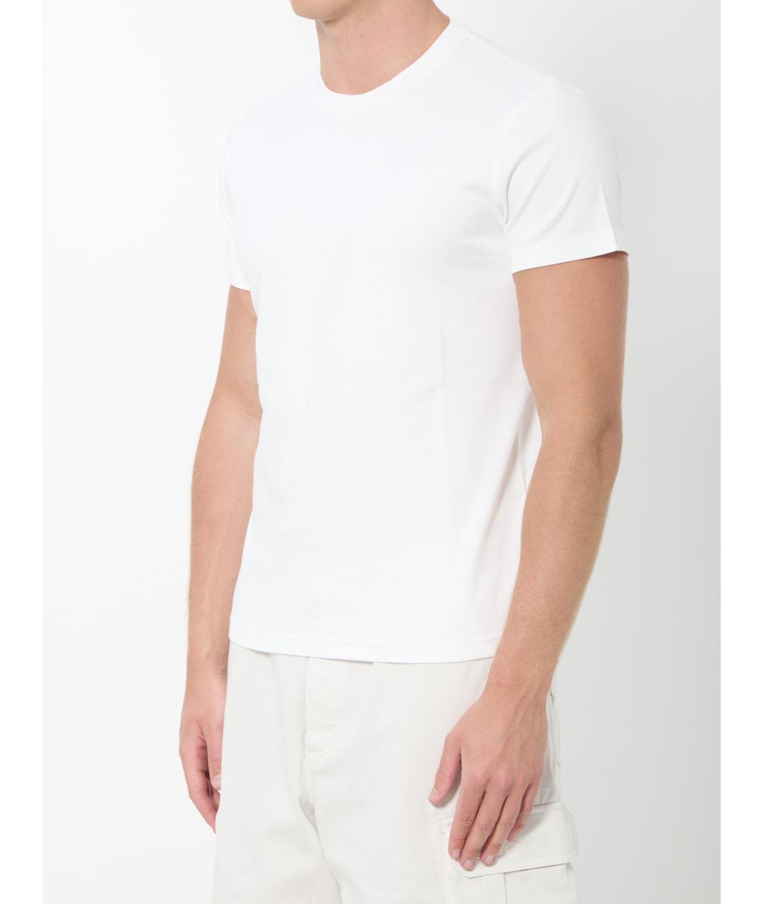 CHRISTIAN DIOR Белая хлопковая футболка, фото 2