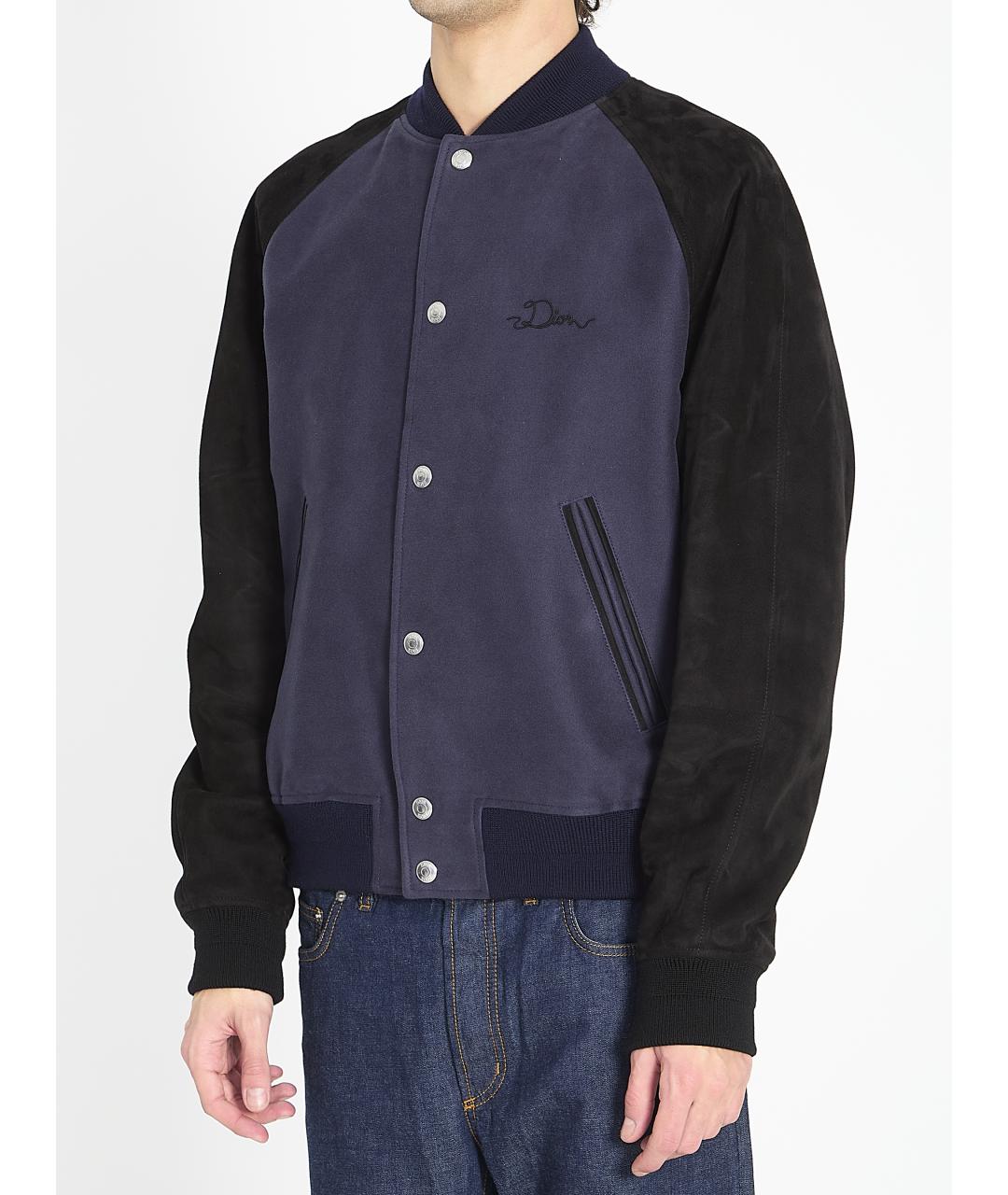 CHRISTIAN DIOR Синяя кожаная куртка, фото 2