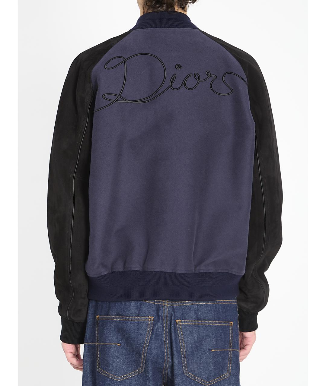 CHRISTIAN DIOR Синяя кожаная куртка, фото 4