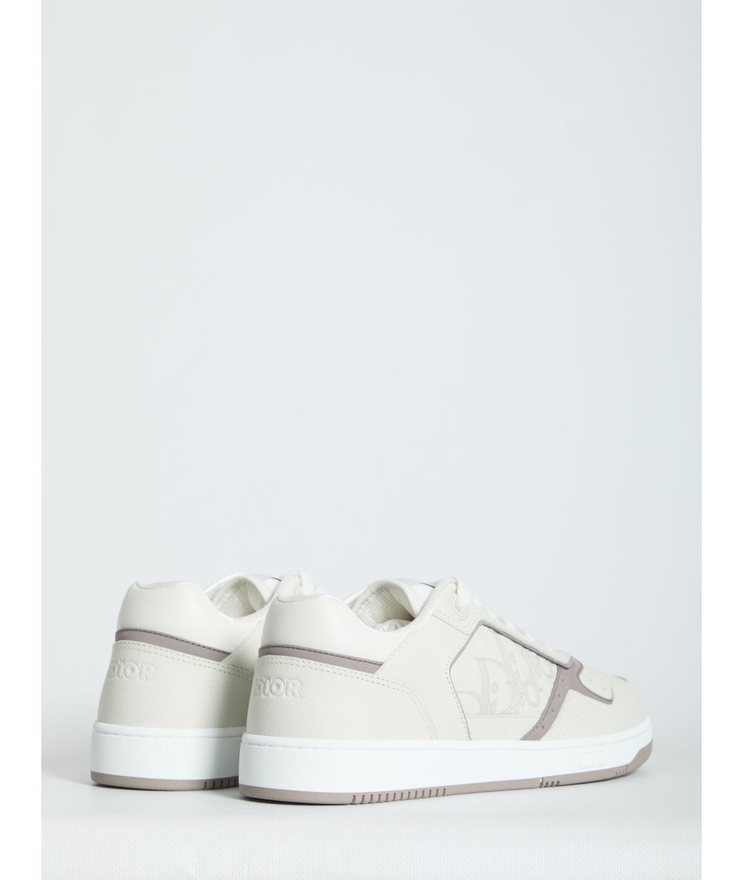 CHRISTIAN DIOR Белые кожаные низкие кроссовки / кеды, фото 3