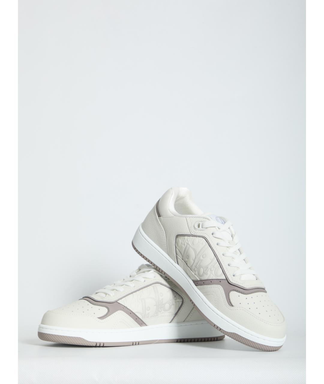 CHRISTIAN DIOR Белые кожаные низкие кроссовки / кеды, фото 5