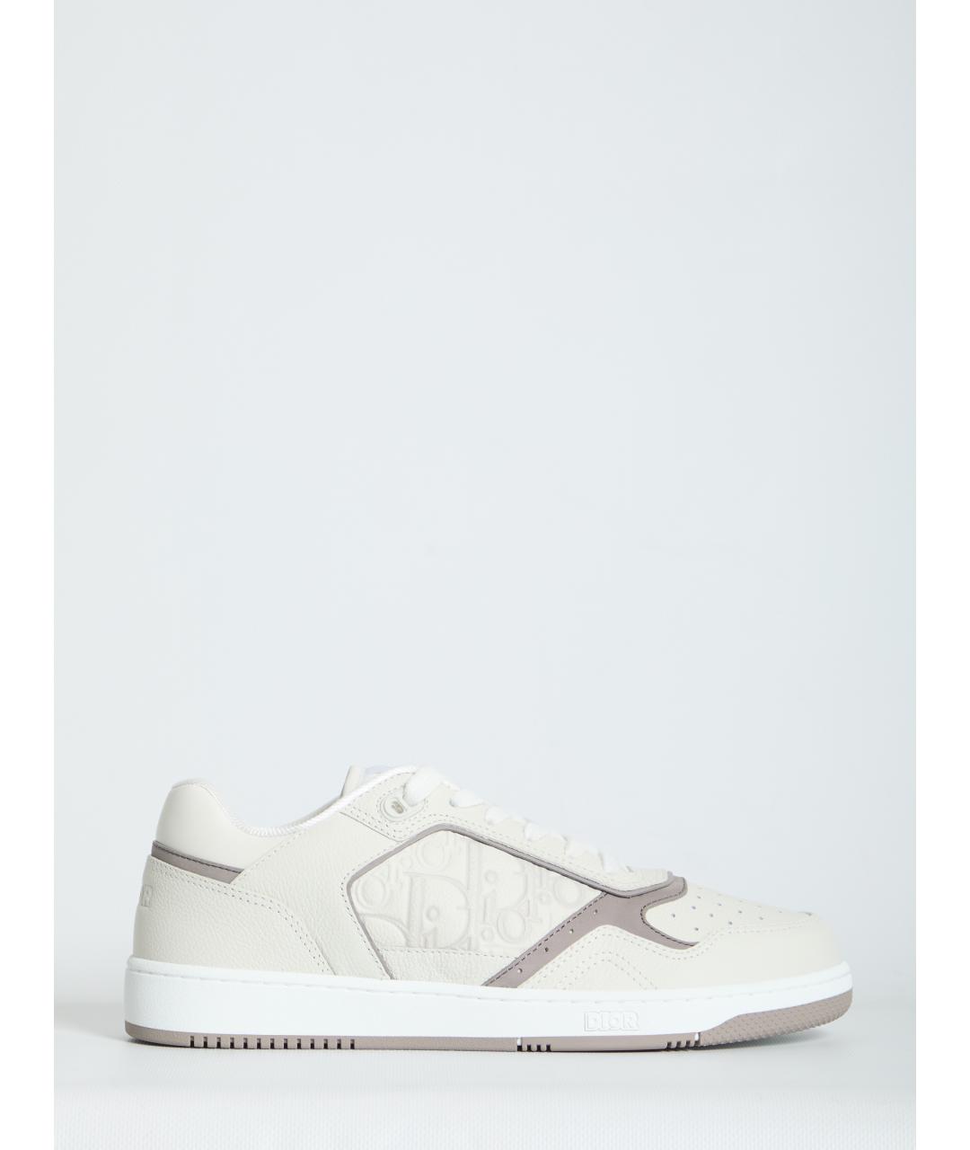 CHRISTIAN DIOR Белые кожаные низкие кроссовки / кеды, фото 6