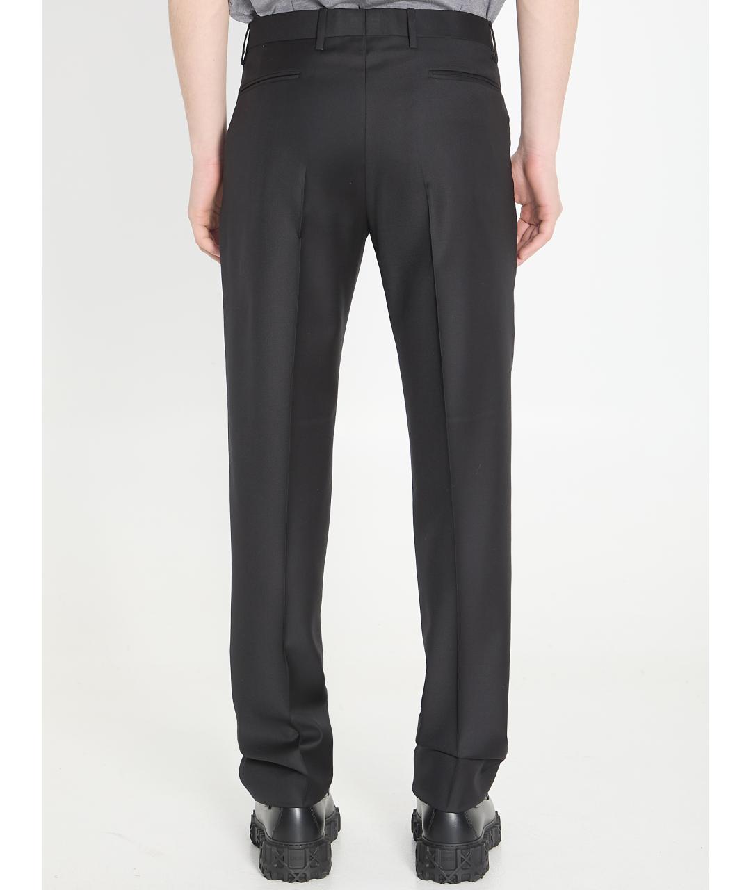 CHRISTIAN DIOR Черные шерстяные повседневные брюки, фото 4