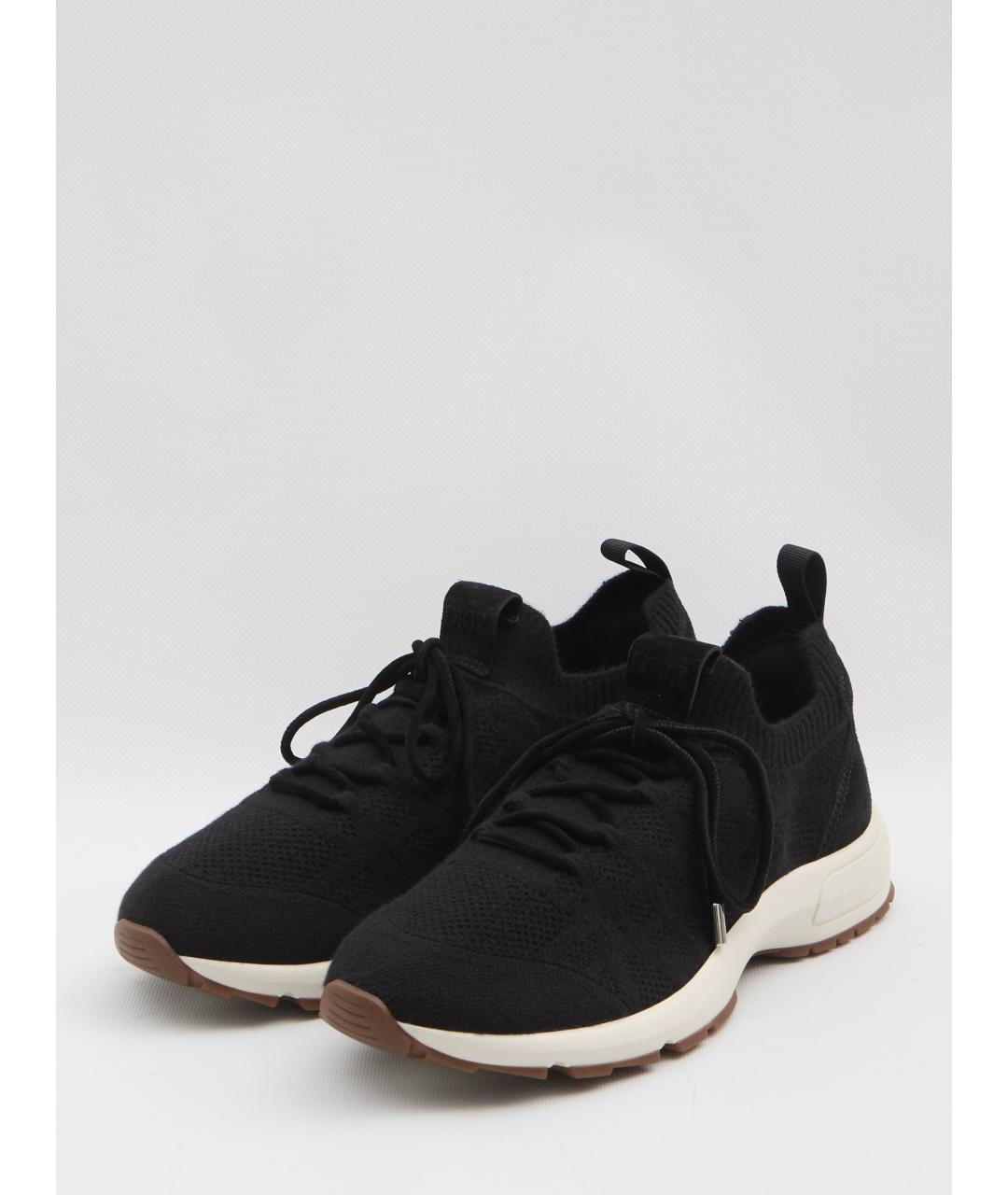 CHRISTIAN DIOR Черные синтетические низкие кроссовки / кеды, фото 2