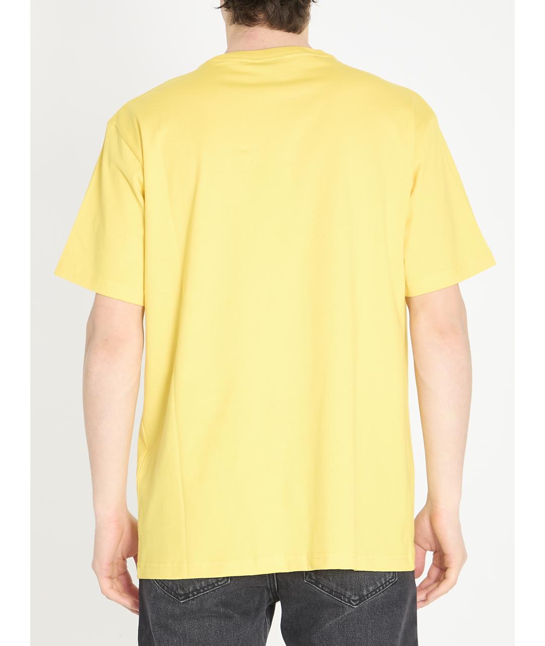 CHRISTIAN DIOR Желтая хлопковая футболка, фото 4