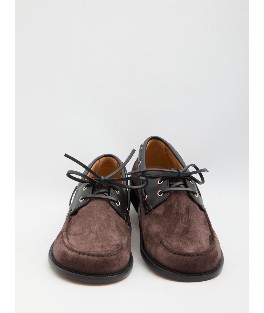 CHRISTIAN DIOR Коричневые замшевые лоферы, фото 5