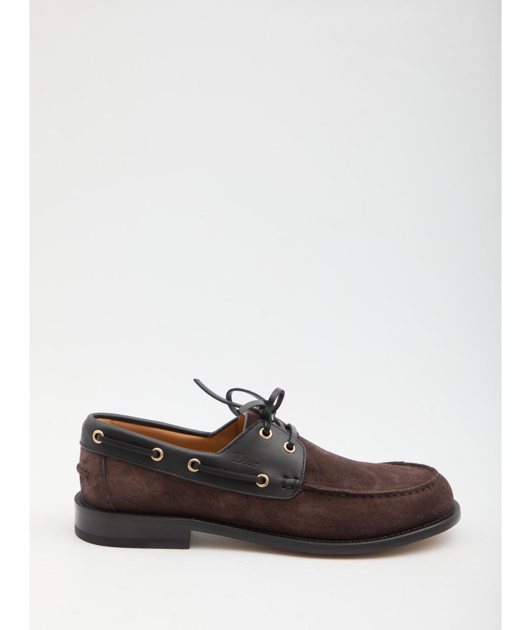 CHRISTIAN DIOR Коричневые замшевые лоферы, фото 6