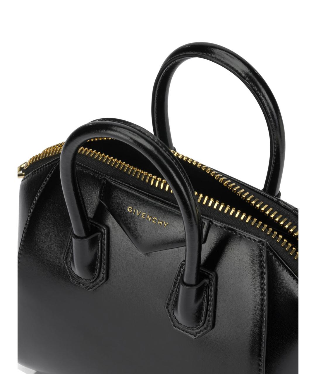 GIVENCHY Черная кожаная сумка с короткими ручками, фото 5