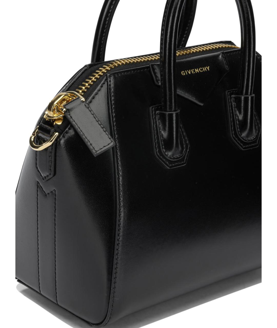 GIVENCHY Черная кожаная сумка с короткими ручками, фото 4