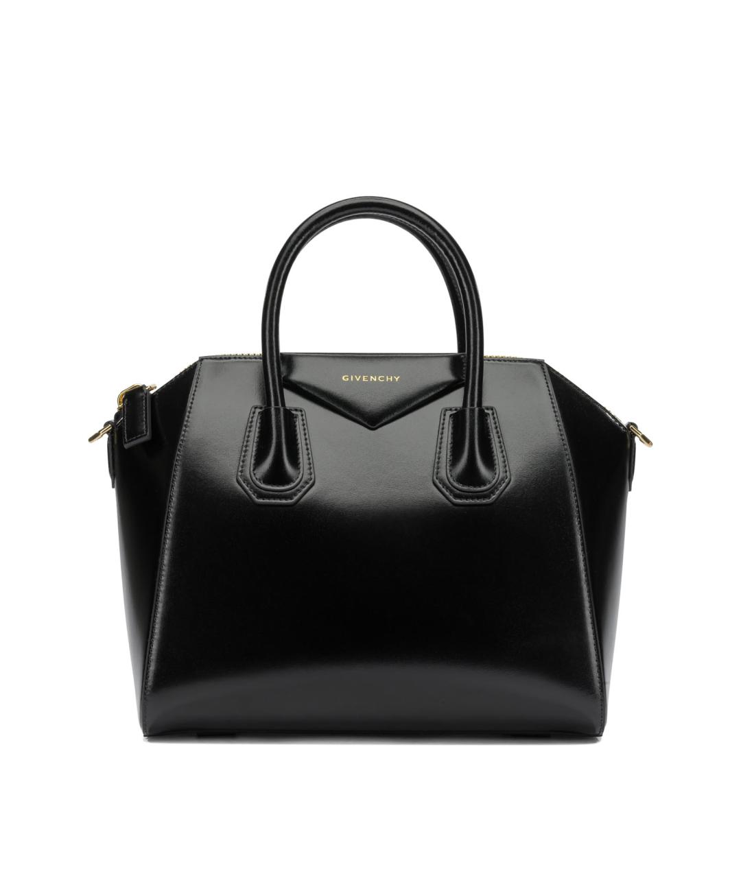 GIVENCHY Черная кожаная сумка с короткими ручками, фото 1