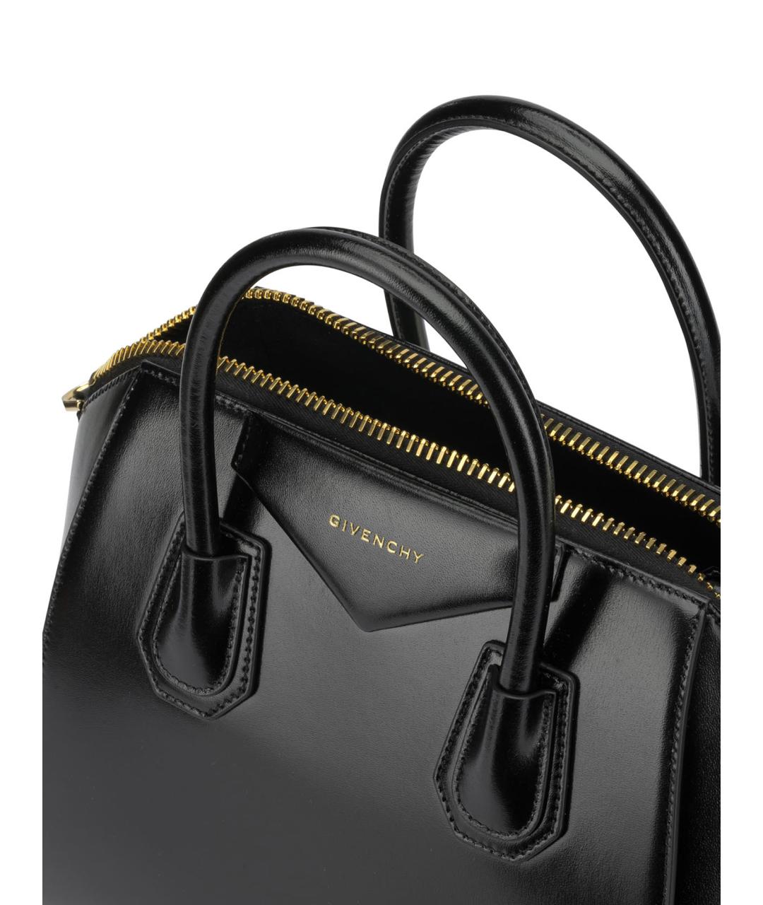 GIVENCHY Черная кожаная сумка с короткими ручками, фото 5