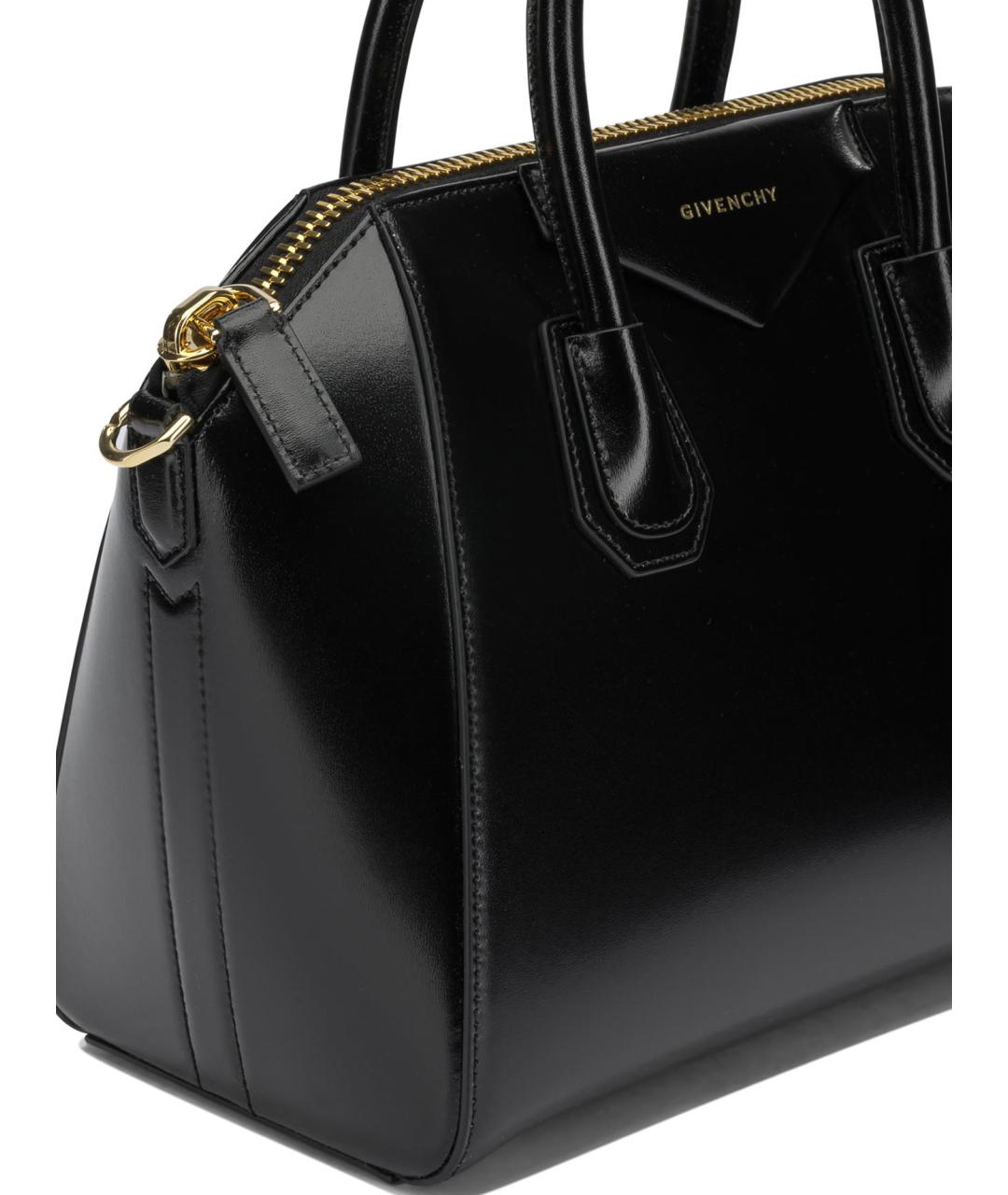 GIVENCHY Черная кожаная сумка с короткими ручками, фото 4