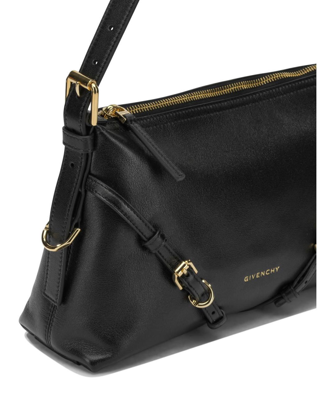 GIVENCHY Черная кожаная сумка через плечо, фото 4