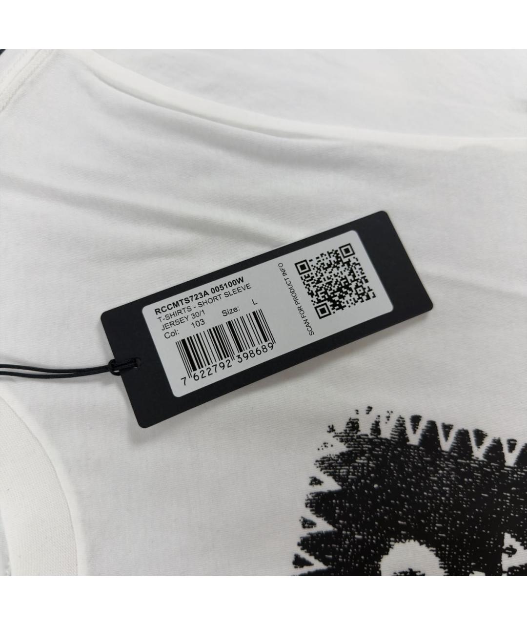 CP COMPANY Белая хлопковая футболка, фото 4
