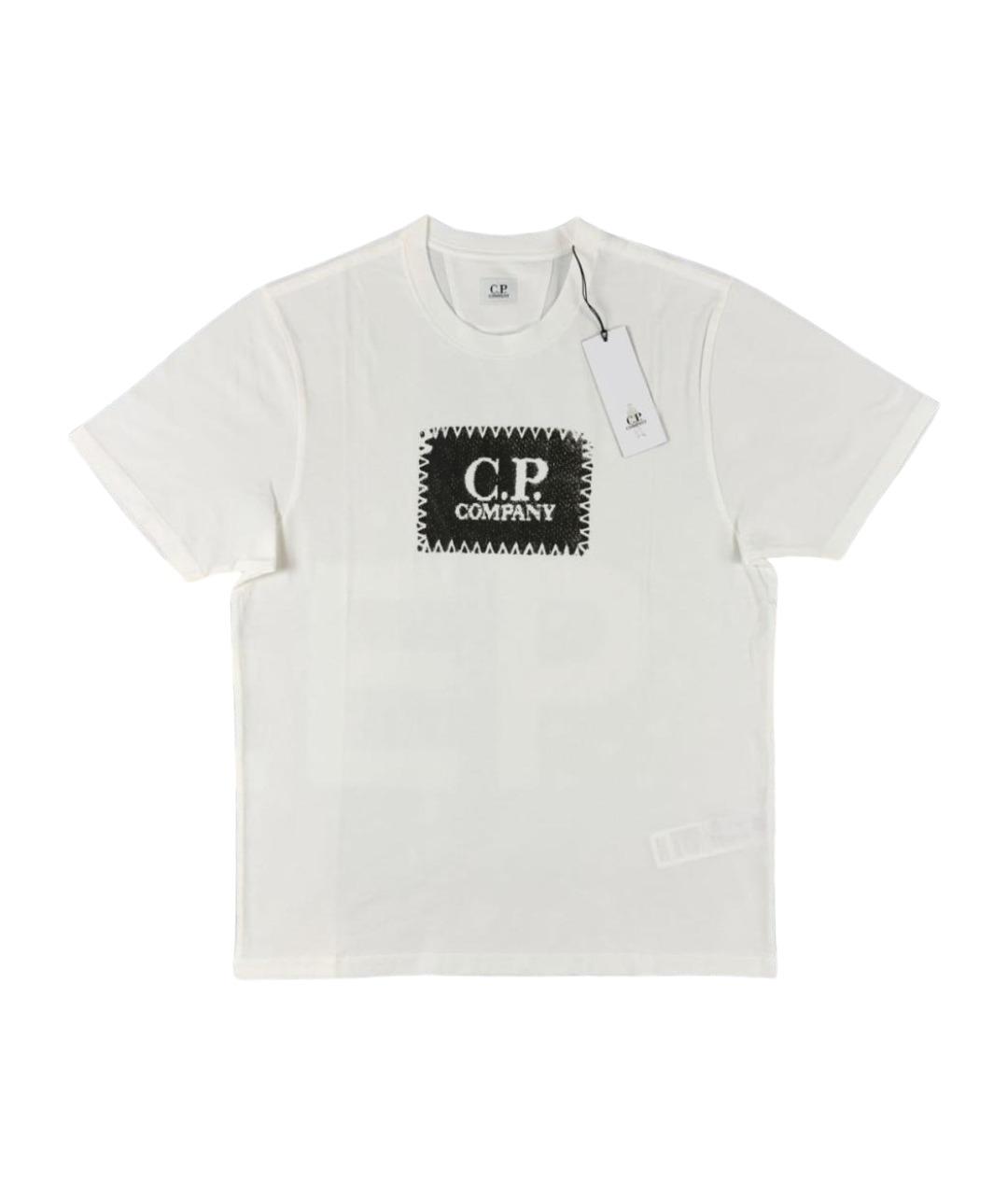CP COMPANY Белая хлопковая футболка, фото 1