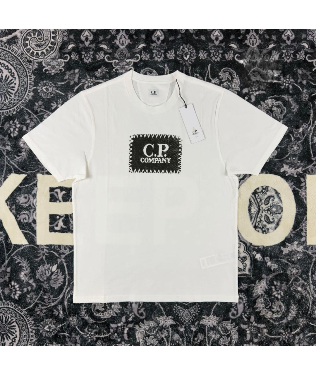 CP COMPANY Белая хлопковая футболка, фото 6
