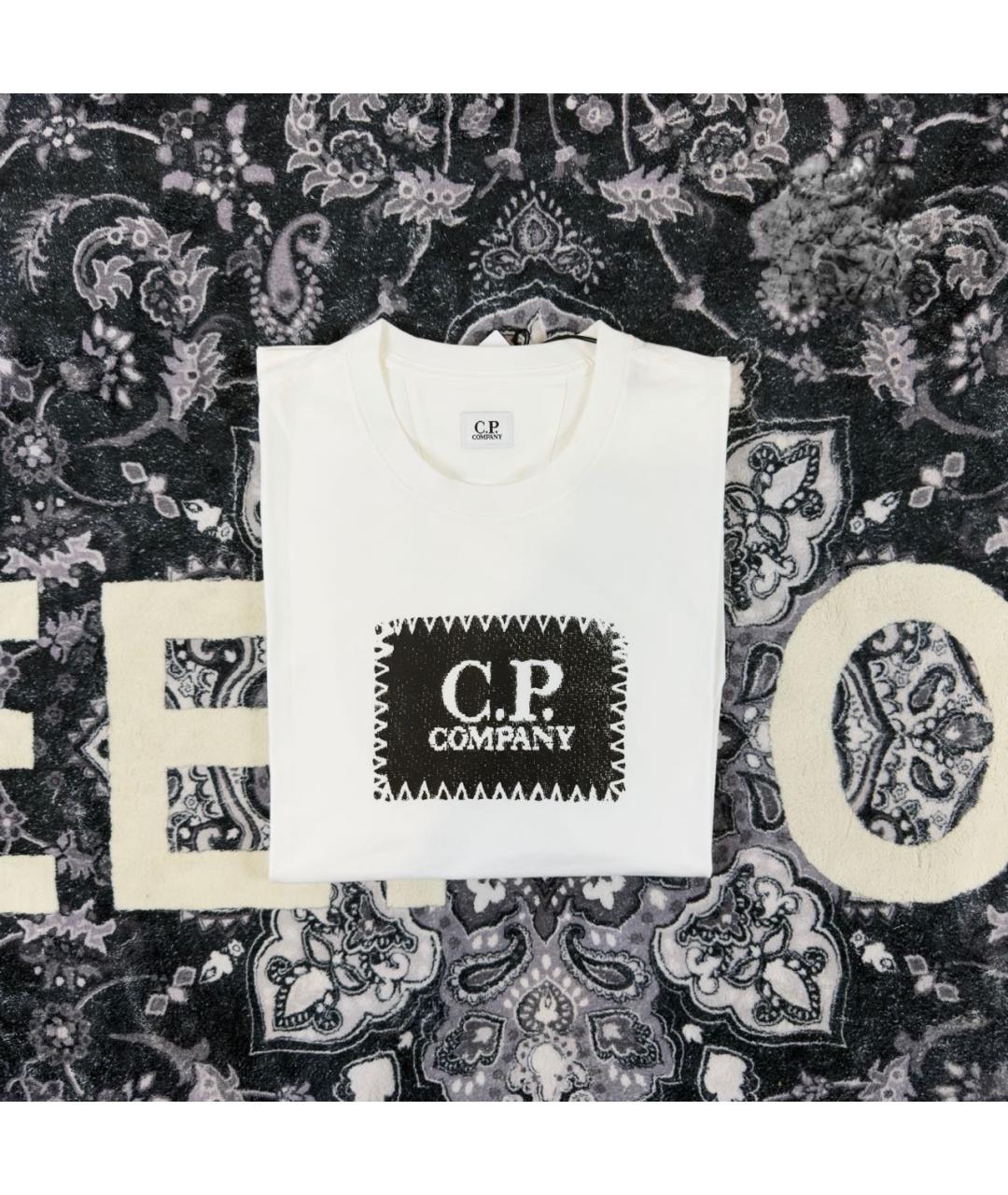 CP COMPANY Белая хлопковая футболка, фото 2