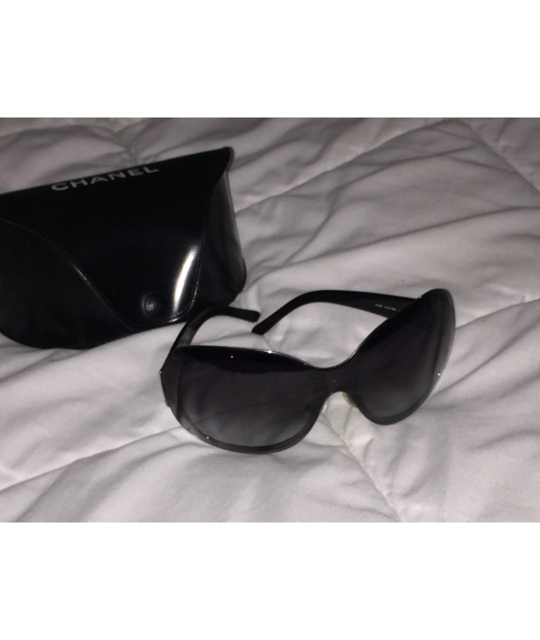 CHANEL Черные пластиковые солнцезащитные очки, фото 2