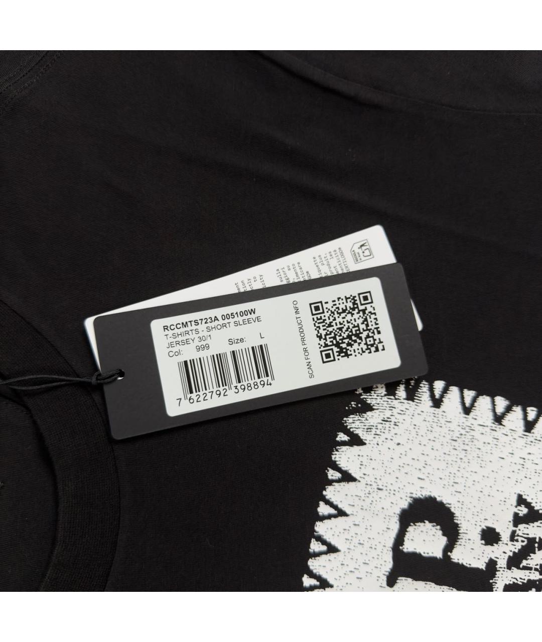 CP COMPANY Черная хлопковая футболка, фото 4