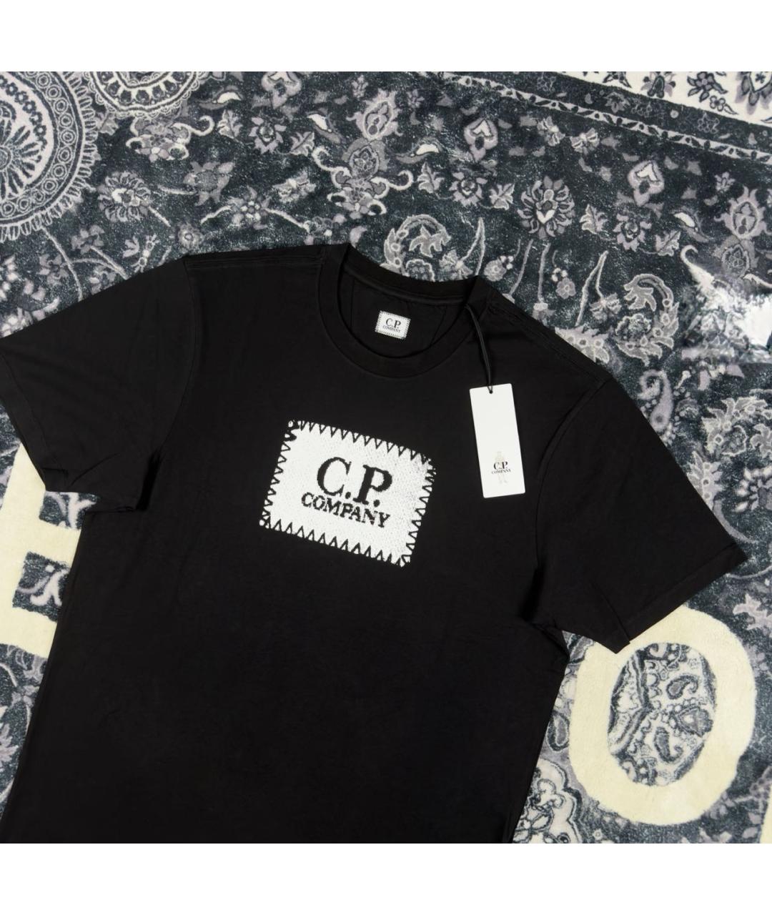 CP COMPANY Черная хлопковая футболка, фото 3