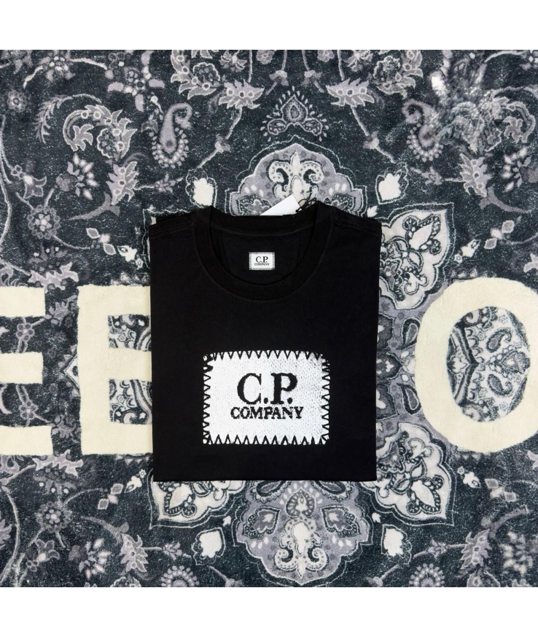 CP COMPANY Черная хлопковая футболка, фото 2
