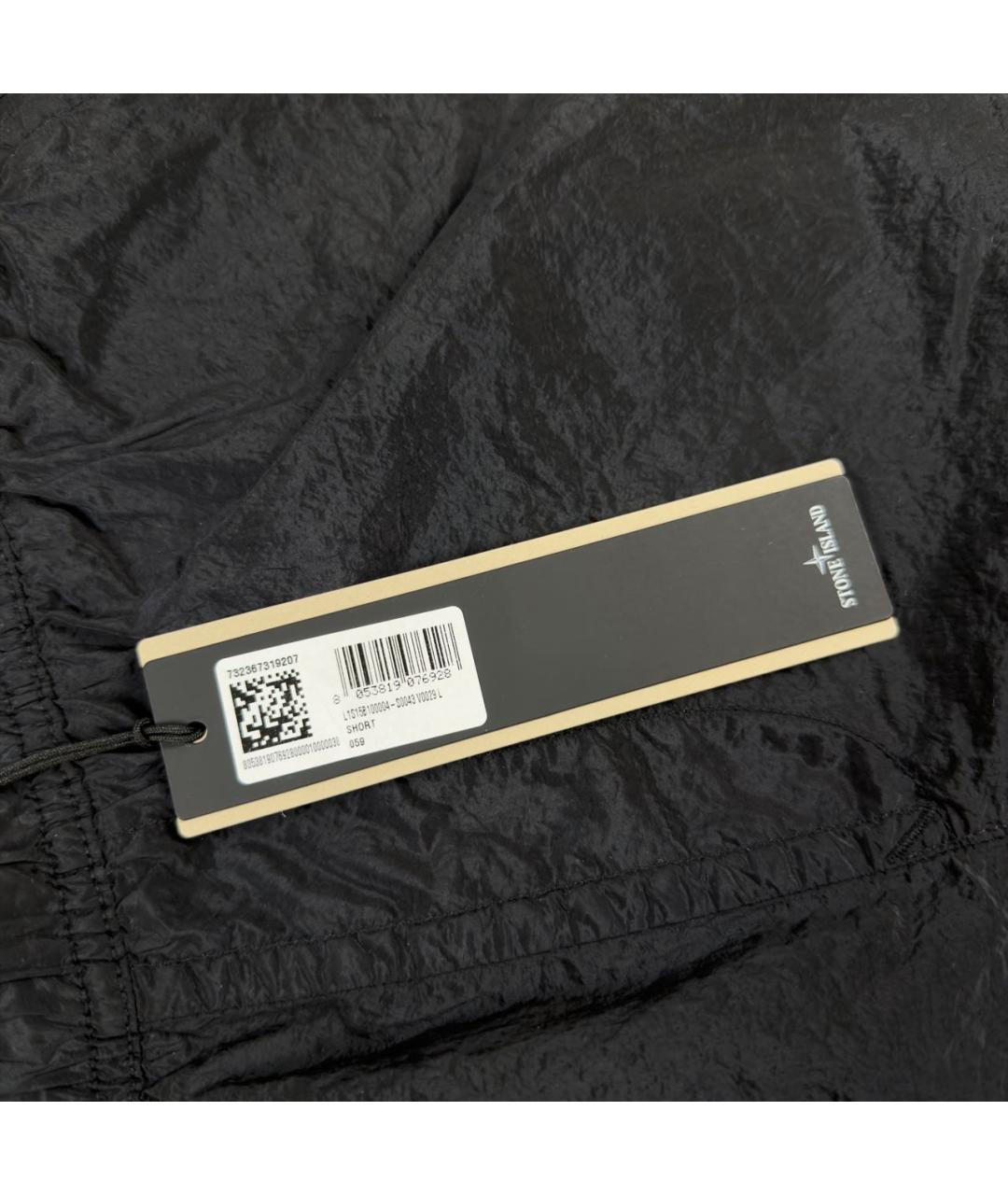 STONE ISLAND Черные шорты, фото 3