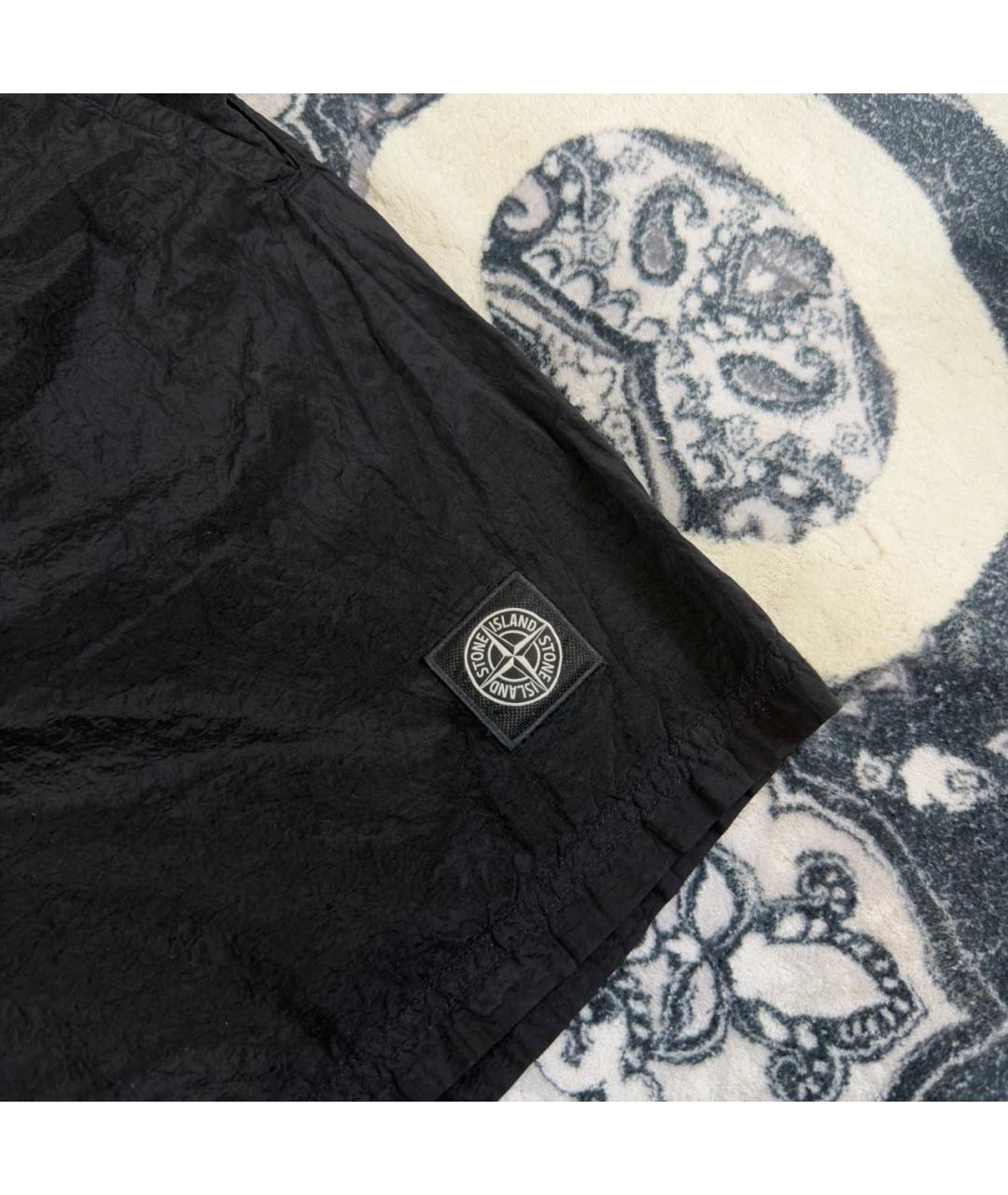 STONE ISLAND Черные шорты, фото 2