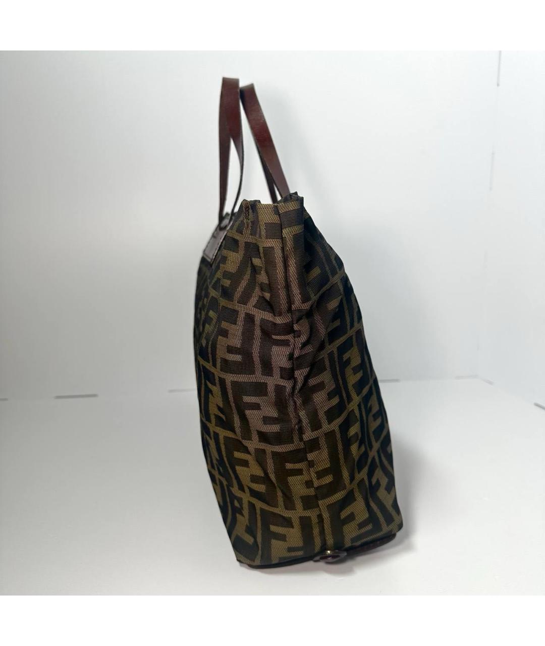 FENDI Коричневая сумка с короткими ручками, фото 2