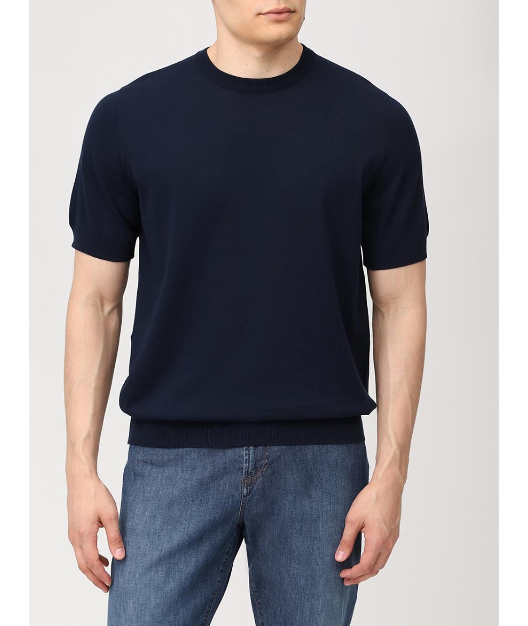 SVEVO Синяя хлопковая футболка, фото 4