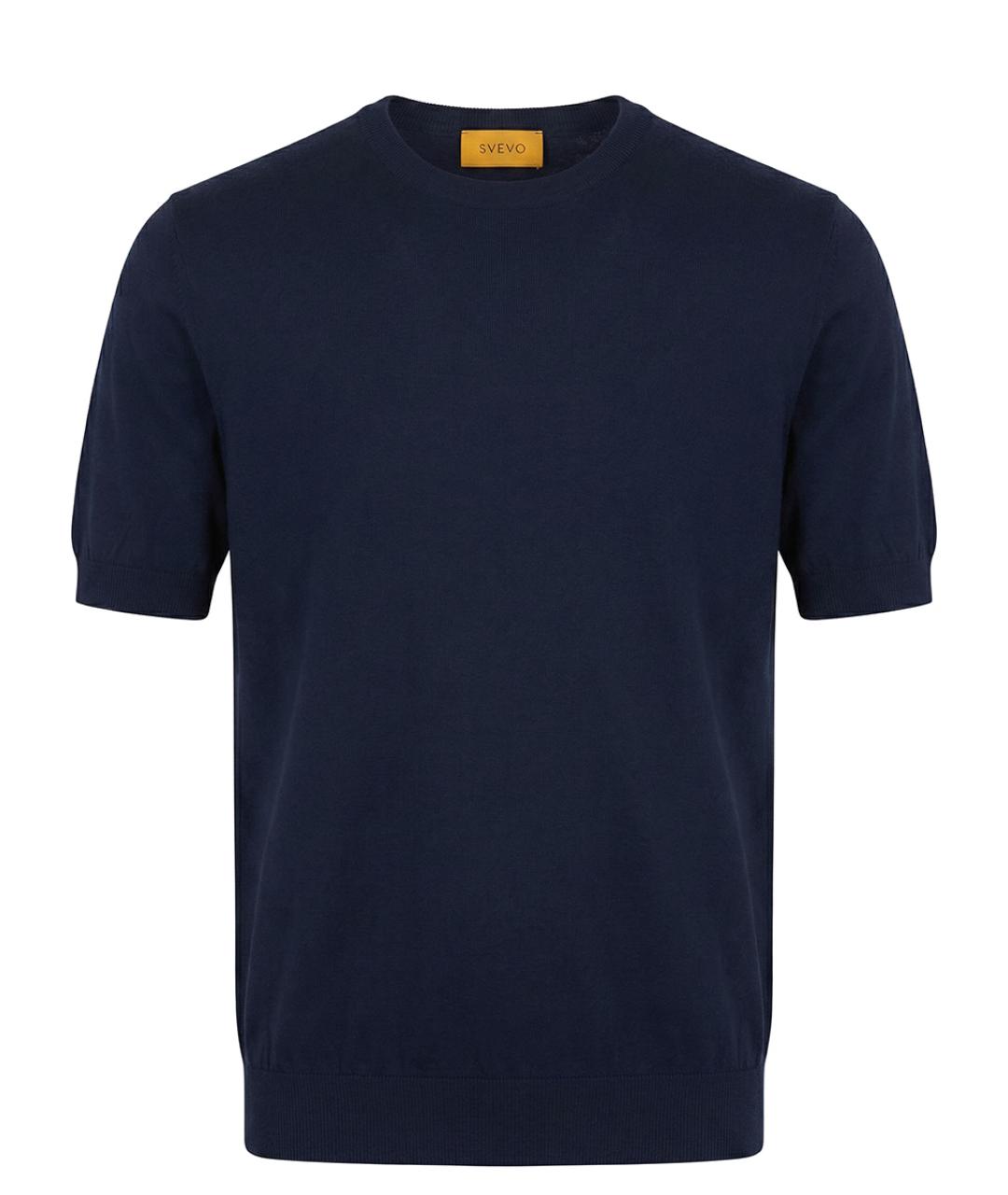 SVEVO Синяя хлопковая футболка, фото 1