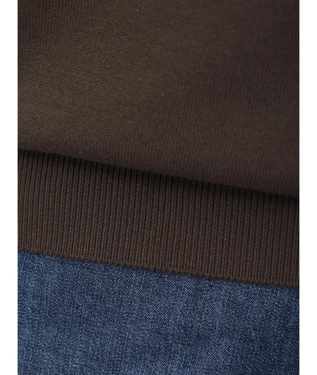 SVEVO Коричневая хлопковая футболка, фото 5